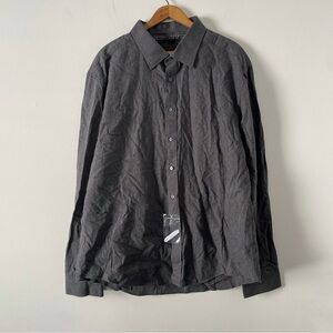 NWT New Jos A Bank Reserve Tailored Fit Gray Cotton Cashmere Dress Shirt XXL